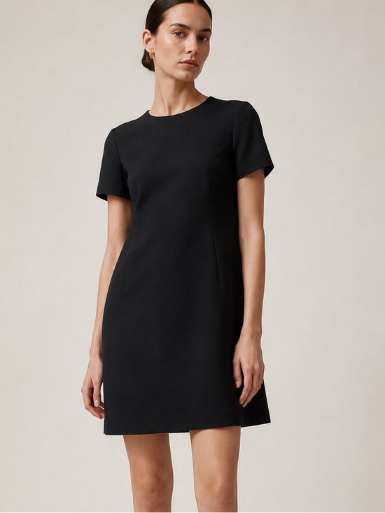 Theory Dresses & Skirts - NWOT Theory | Jatinn Modern Crepe Black Shift Dress Minimalist Career Size 4